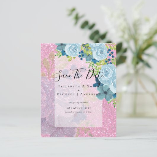 STOFJES BLAUWE BLOEMEN SPAREN DATA - BUDGET (Staand voorkant)