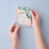STOFJES BLAUWE BLOEMEN SPAREN DATA - BUDGET FLYER (Hand)