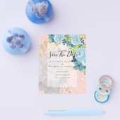 STOFJES BLAUWE BLOEMEN SPAREN DATA - BUDGET FLYER (Enkel)