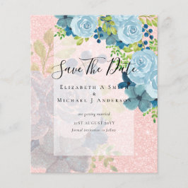 STOFJES BLAUWE BLOEMEN SPAREN DATA - BUDGET FLYER