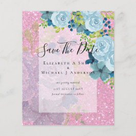 STOFJES BLAUWE BLOEMEN SPAREN DATA - BUDGET FLYER