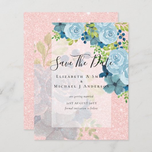 STOFJESBLAUWE BLOEMEN SPAREN DATA - BEGROTING (Voorkant / Achterkant)