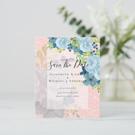 STOFJESBLAUWE BLOEMEN SPAREN DATA - BEGROTING (Staand voorkant)