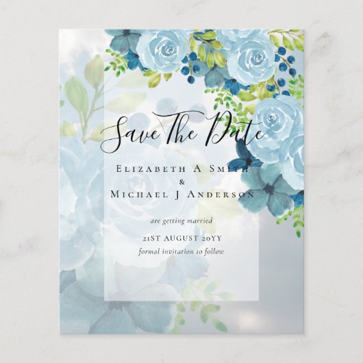 STOFJESBLAUWE BLOEMEN SPAREN DATA - BEGROTING (Voorkant)