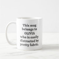 Stofliefhebber Quilter Humor Quote Gepersonaliseer