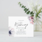 Stofnavyblauw Koraal Bloemig Schrift Trouwbudget (Staand voorkant)