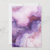 Stofpaarse Agaten Bruiloft Kaart (Achterkant)