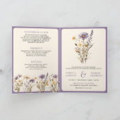 Stofpaarse Boho Wilde Bloem QR Code Trouwen (Binnen)