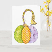 stofpompoen kaart (Gele Bloem)