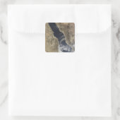 Stofpuinhopen voor de kust van Saudi-Arabië Vierkante Sticker (Tas)