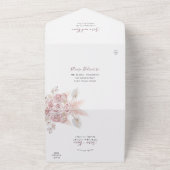 Stofrinke Bloemige Trouw Alles In Een Uitnodiging (Buitenkant)