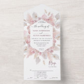 Stofrinke Bloemige Trouw Alles In Een Uitnodiging (Binnen)