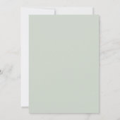 Stofrinke celadon pioen trouw kaart (Achterkant)