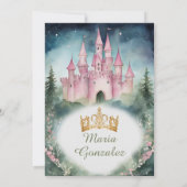 Stofrinke jurk bos prinses 15 Quinceañera Kaart (Achterkant)