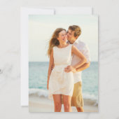 Stofrinke Roos Bloem Foto Save The Date (Achterkant)