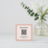Stofrinke Trouwregister QR-code Informatiekaartje (Staand voorkant)