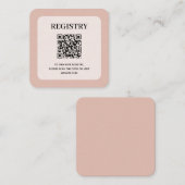 Stofrinke Trouwregister QR-code Informatiekaartje (Voorkant / Achterkant)