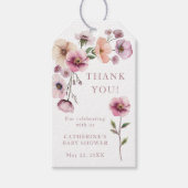 Stofrinke Wilde Bloem Bedankbriefkaartjes – Boho S Cadeaulabel (Voorkant)