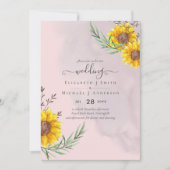 Stofrinke zonnebloemen rustieke boho bruiloft (Voorkant)