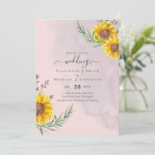 Stofrinke zonnebloemen rustieke boho bruiloft (Staand voorkant)