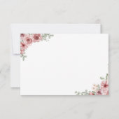 Stofris Bloemrijke Elegante Script Hart RSVP Kaartje (Achterkant)