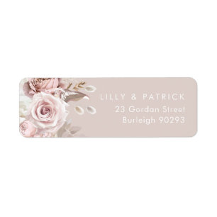 Stofris & Blush Beige Huwelijks Retouradres Etiket