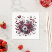 Stofris en bordeaux servet (Insitu)