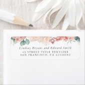 Stofris Roze Blush Perzik Bloem Label (Insitu)