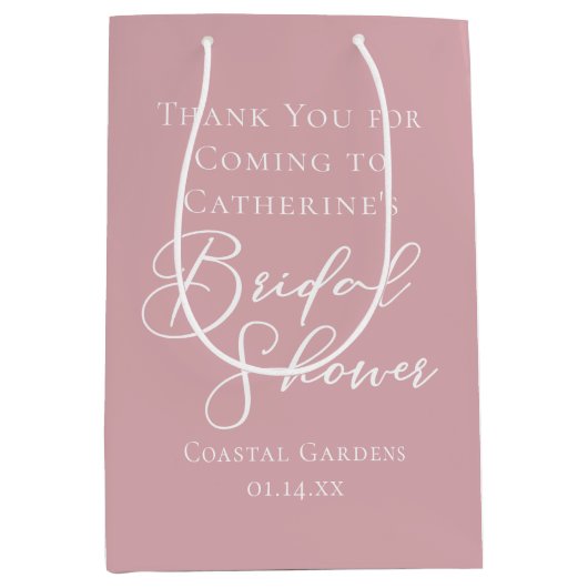 Stofris Roze Bruiloftfeest Persoonlijk Medium Cadeauzakje (Voorkant)