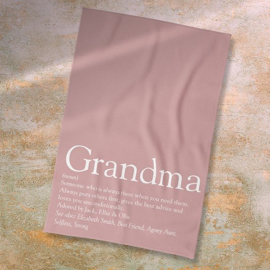 Stofris roze oma oma definitie  theedoek