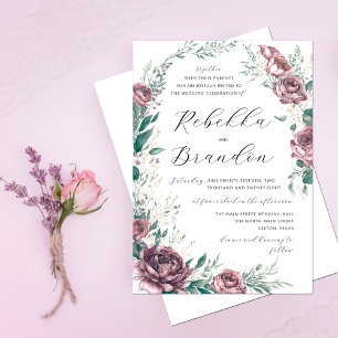 Stofrisgroene Pioen Bloemen Bruiloft Kaart