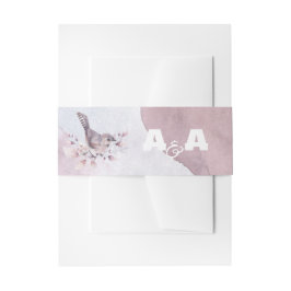 Stofrode waterverf burgundy  uitnodigingen wikkel