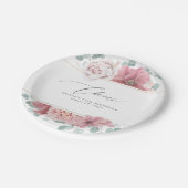 Stofrond bloemige elegante botanische papieren bor bordje (Gekanteld)