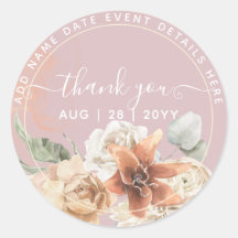 Stofrond Roze Bloemig Pampas Gras Boho Bruiloft