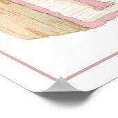 Stofroze babyblokken baby shower welkomstposter poster (Hoek)