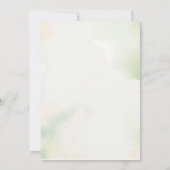 Stofróze bloemachtige boho uitnodigingskaart voor  save the date (Achterkant)