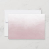 Stofróze Blush Roze Bloemen Trouw Verlovingsfeest RSVP Kaartje (Achterkant)