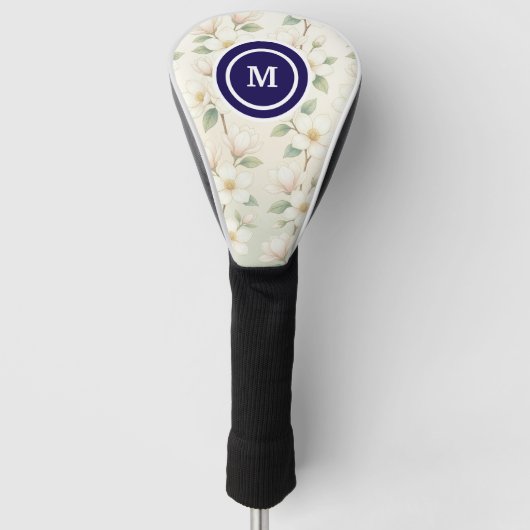 Stofróze Boho Bloemige Waterverf Aangepast Golfheadcover (Voorkant)