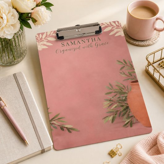Stofroze Botanische Elegante Klembord
