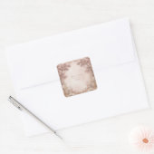 Stofroze Ethische Bos Boog Bruiloft Vierkante Sticker (Envelop)