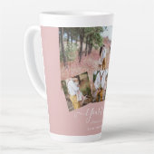 Stofroze foto-collage Huwelijkscadeau op maat Latte Mok (Linkerhoek)