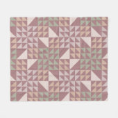 Stofroze Geometrisch Quiltpatroon Fleece Deken (Voorkant (Horizontaal))