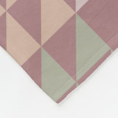 Stofroze Geometrisch Quiltpatroon Fleece Deken (Hoek)