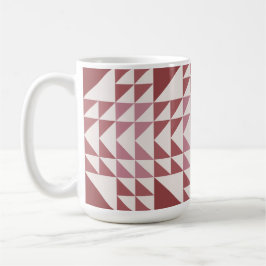 Stofroze geometrisch quiltpatroon koffiemok