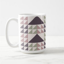 Stofroze geometrisch quiltpatroon koffiemok
