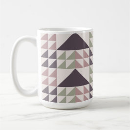 Stofroze geometrisch quiltpatroon koffiemok