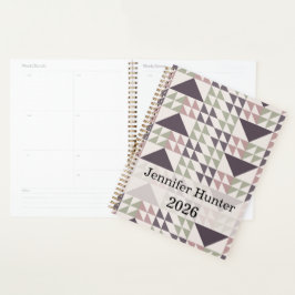 Stofroze Geometrisch Quiltpatroon Planner