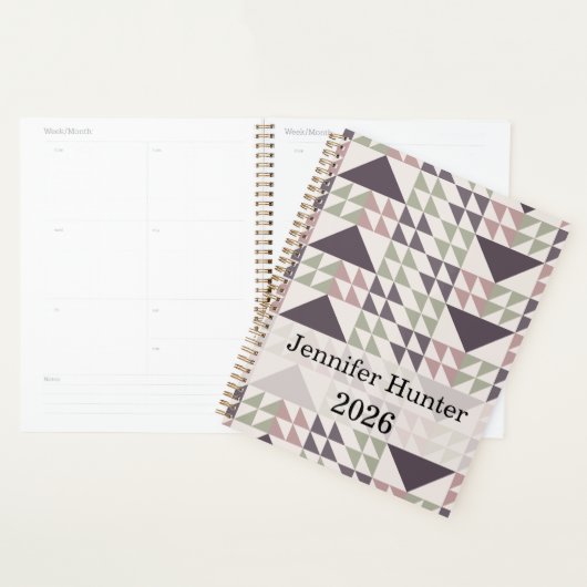 Stofroze Geometrisch Quiltpatroon Planner (Display)