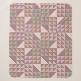 Stofroze Geometrisch Quiltpatroon Sherpa Deken