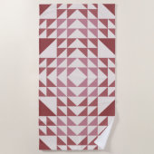 Stofroze Geometrisch Quiltpatroon Strandlaken (Voorkant)